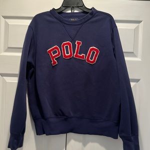 Polo Ralph Lauren Navy Blue Long Sleeve Sweatshirt Mens L